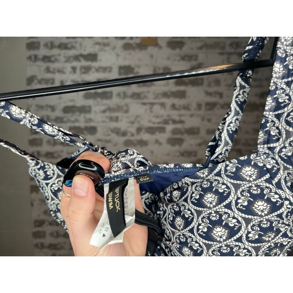 Nip Tuck Swim | Navy Blue Patterns One Piece Swim… - image 5